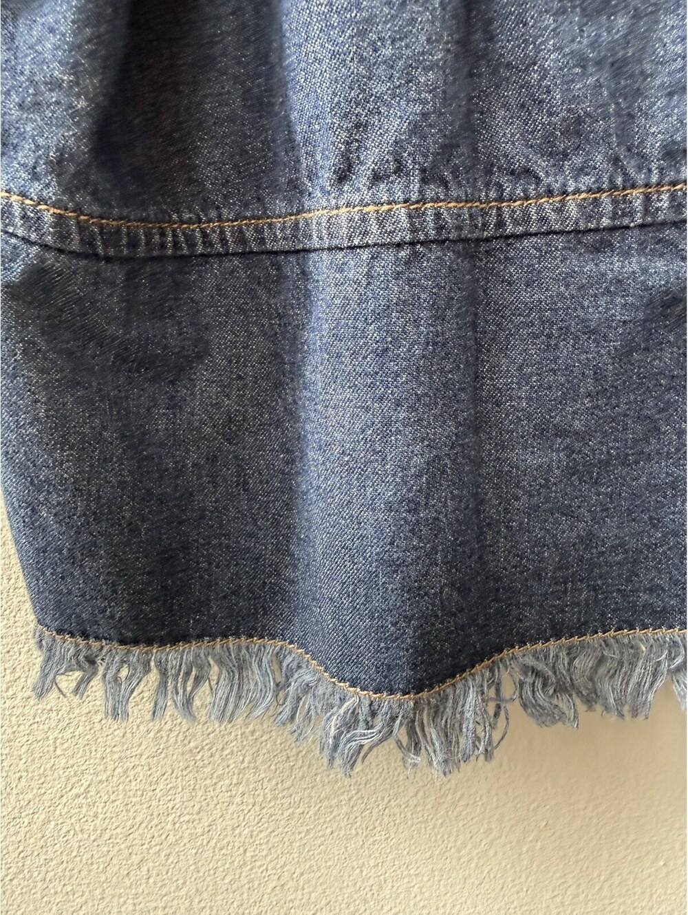 Vintage 90s Alison Daley Embroidered Fringe Denim Shirt 100% Cotton Boho Medium - Picture 5 of 9